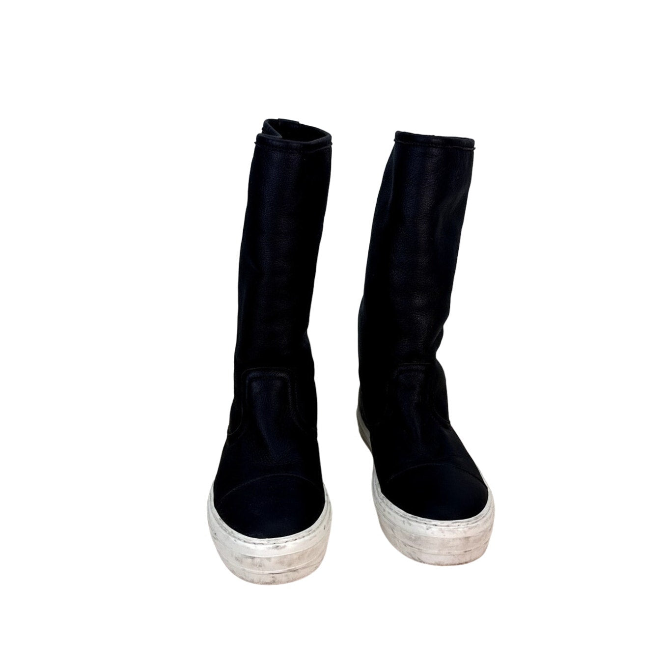 Salvatore Ferragamo Lucio Leather Shearling Lined Sneaker Boot 37