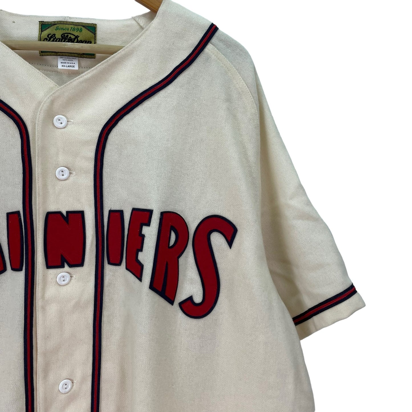 Stall & Dean Rainers Vintage 1950s 26 Wool Jersey Cream White Mens XXL