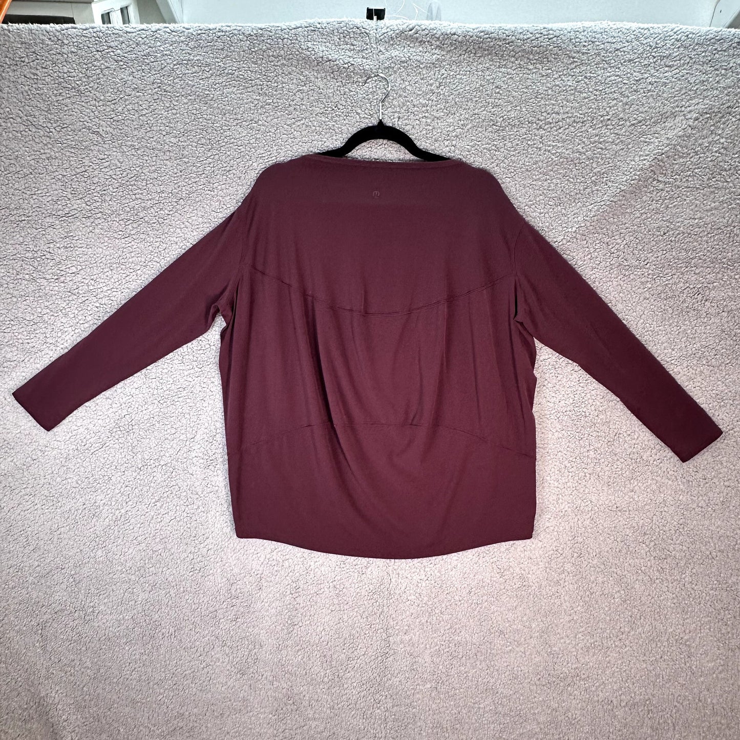 Women's Lululemon Back in Action Long Sleeve Shirt *Nulu Red Merlot 6