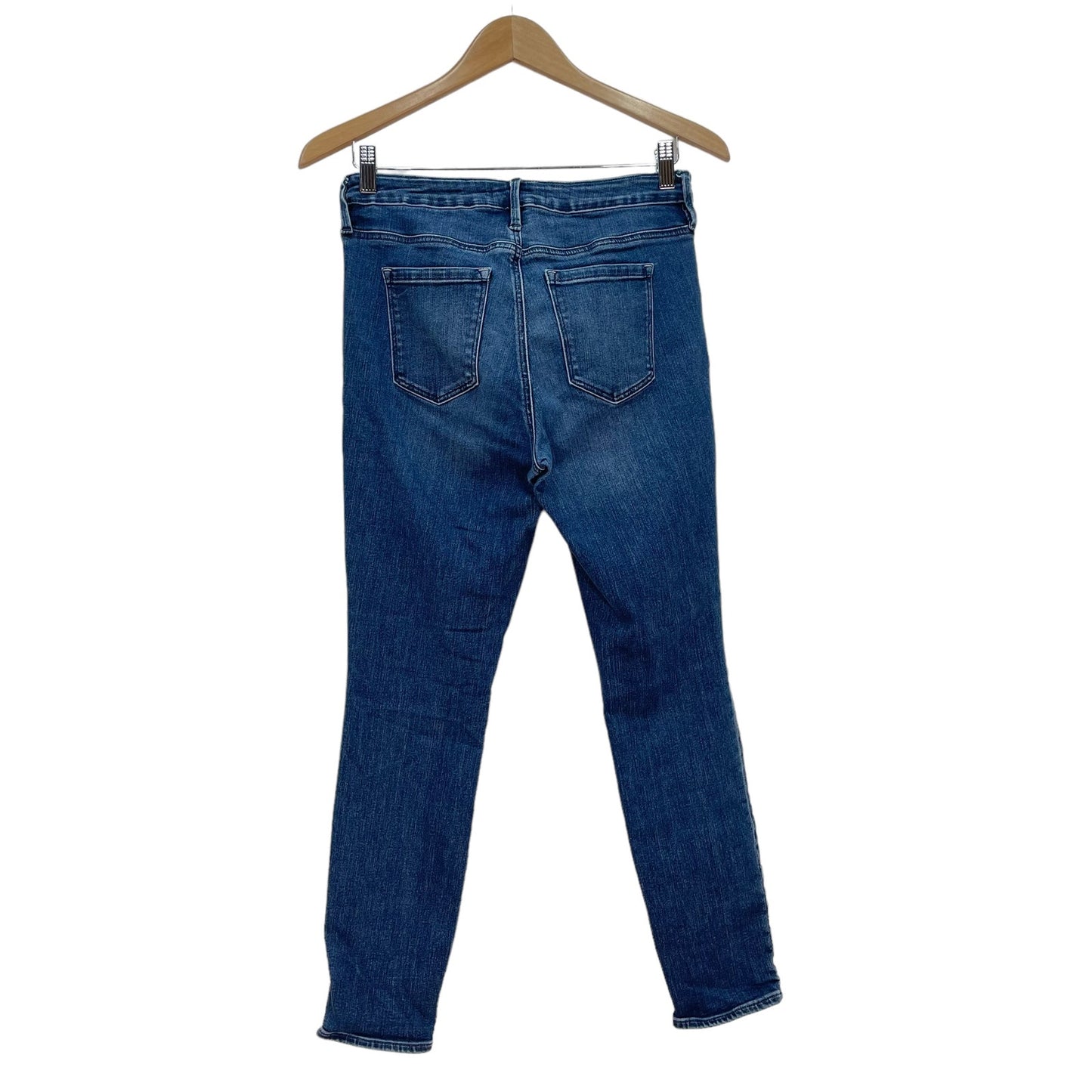 Athleta Sculptek Stretch Skinny Mid Rise Denim Jean Size 8
