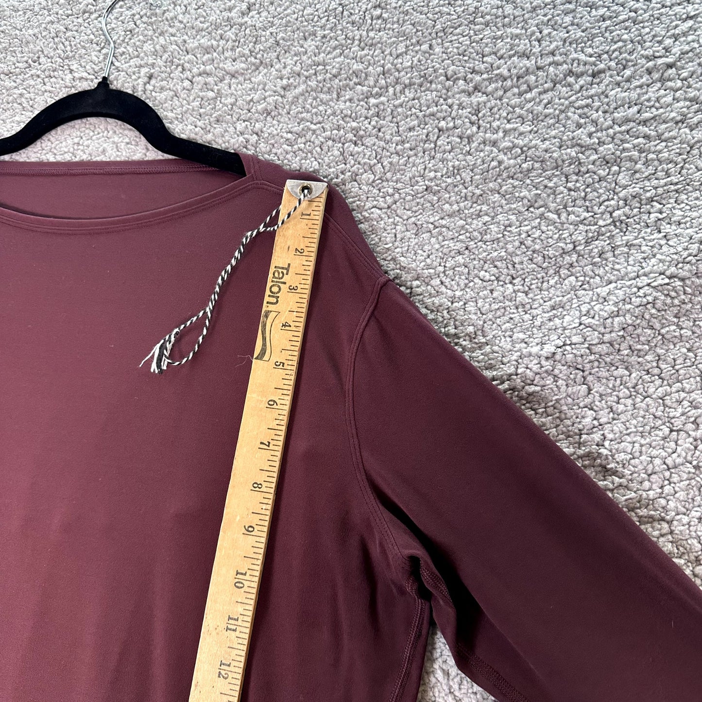 Women's Lululemon Back in Action Long Sleeve Shirt *Nulu Red Merlot 6
