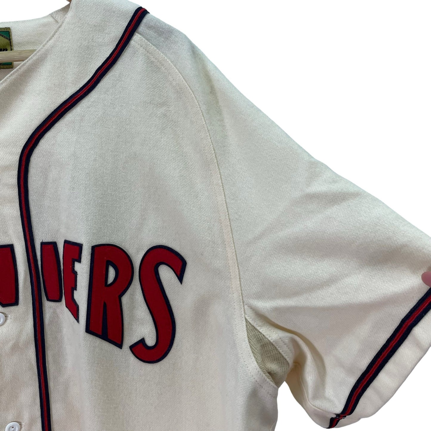 Stall & Dean Rainers Vintage 1950s 26 Wool Jersey Cream White Mens XXL