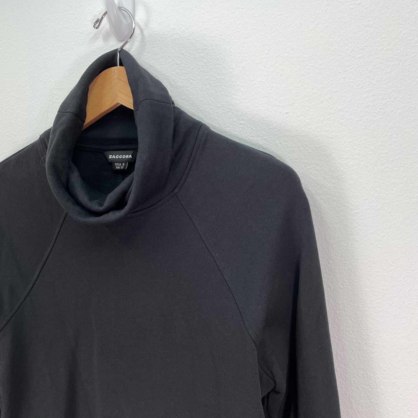 Zaccora Turtleneck Black Sweater Pullover Womens 8