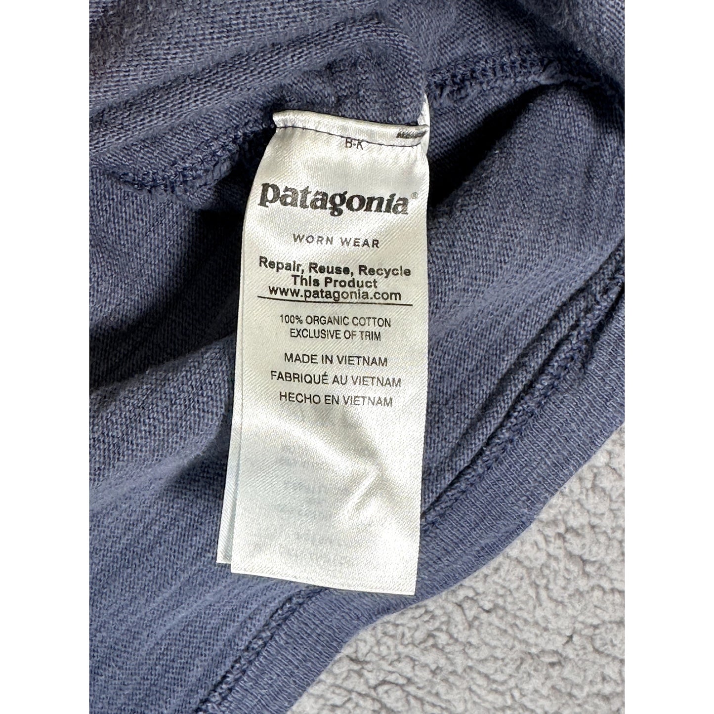 Patagonia Men's Organic Cotton Rugby Polo Shirt Blue Orange