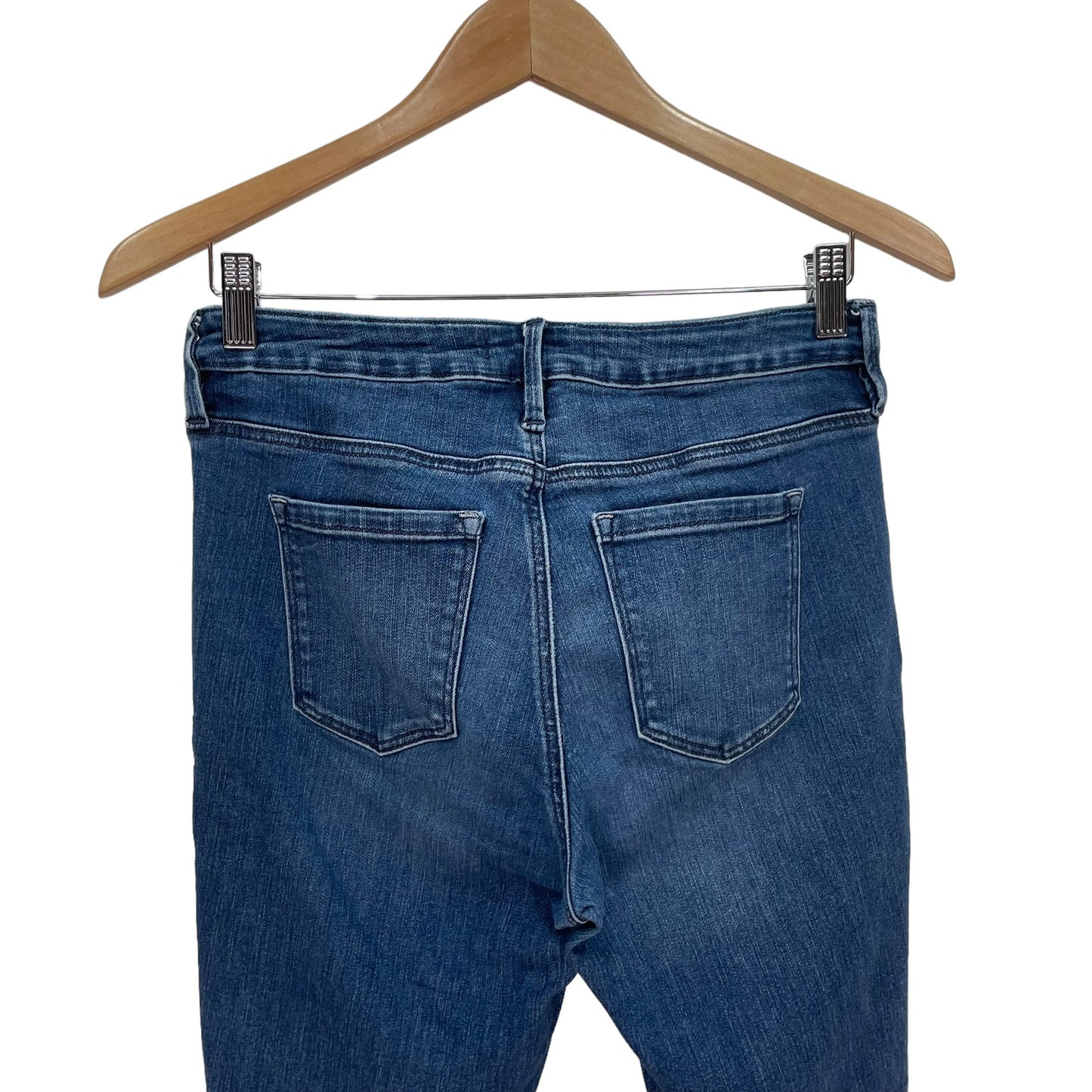 Athleta Sculptek Stretch Skinny Mid Rise Denim Jean Size 8