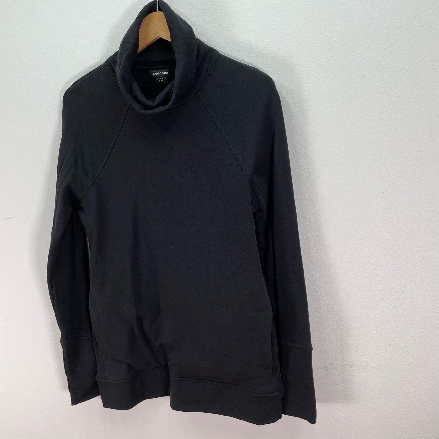 Zaccora Turtleneck Black Sweater Pullover Womens 8