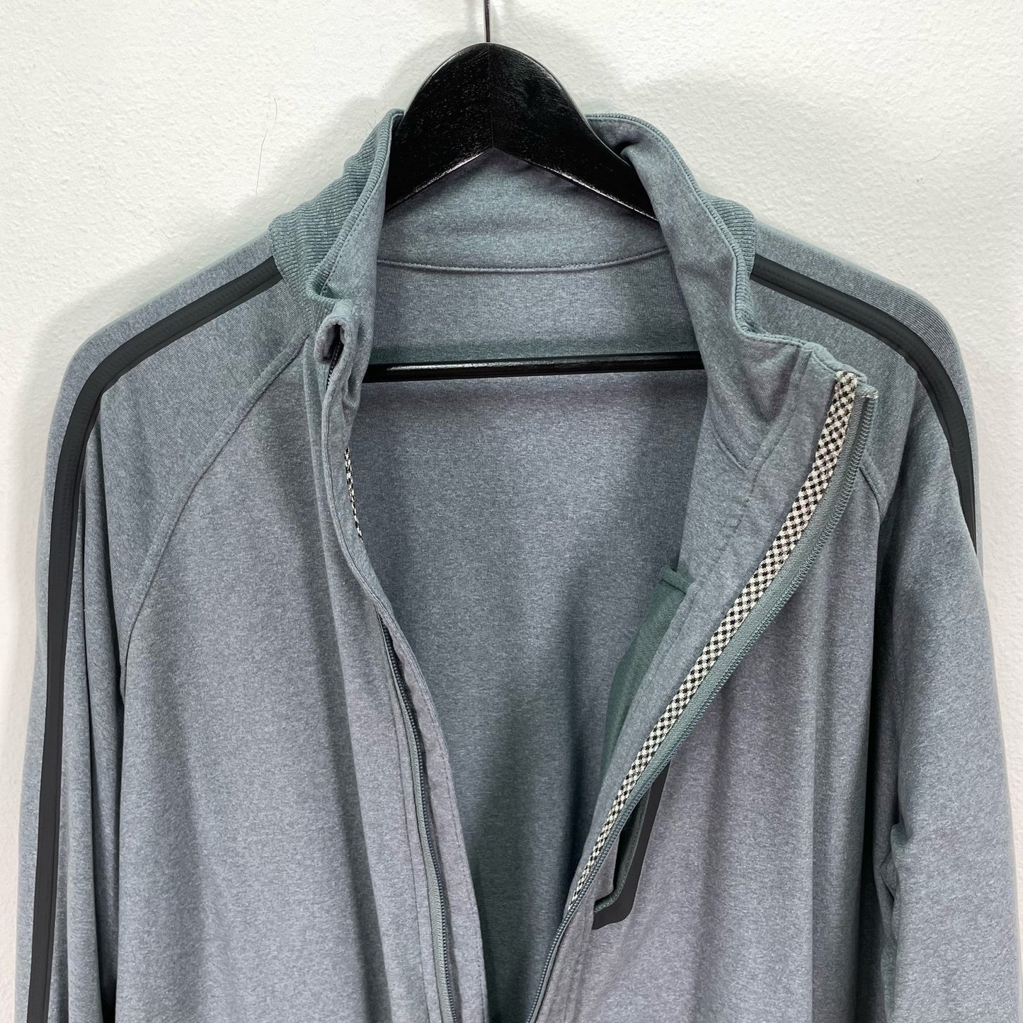 Lululemon Kung Fu Jacket II Heathered Deep Shore Long Sleeve Mens Large