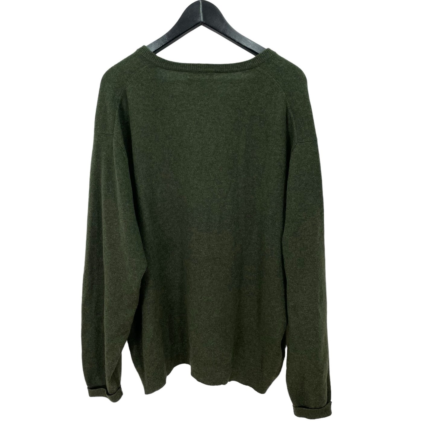 Club Room Cashmere Sweater V-Neck Green Mens Size XXL