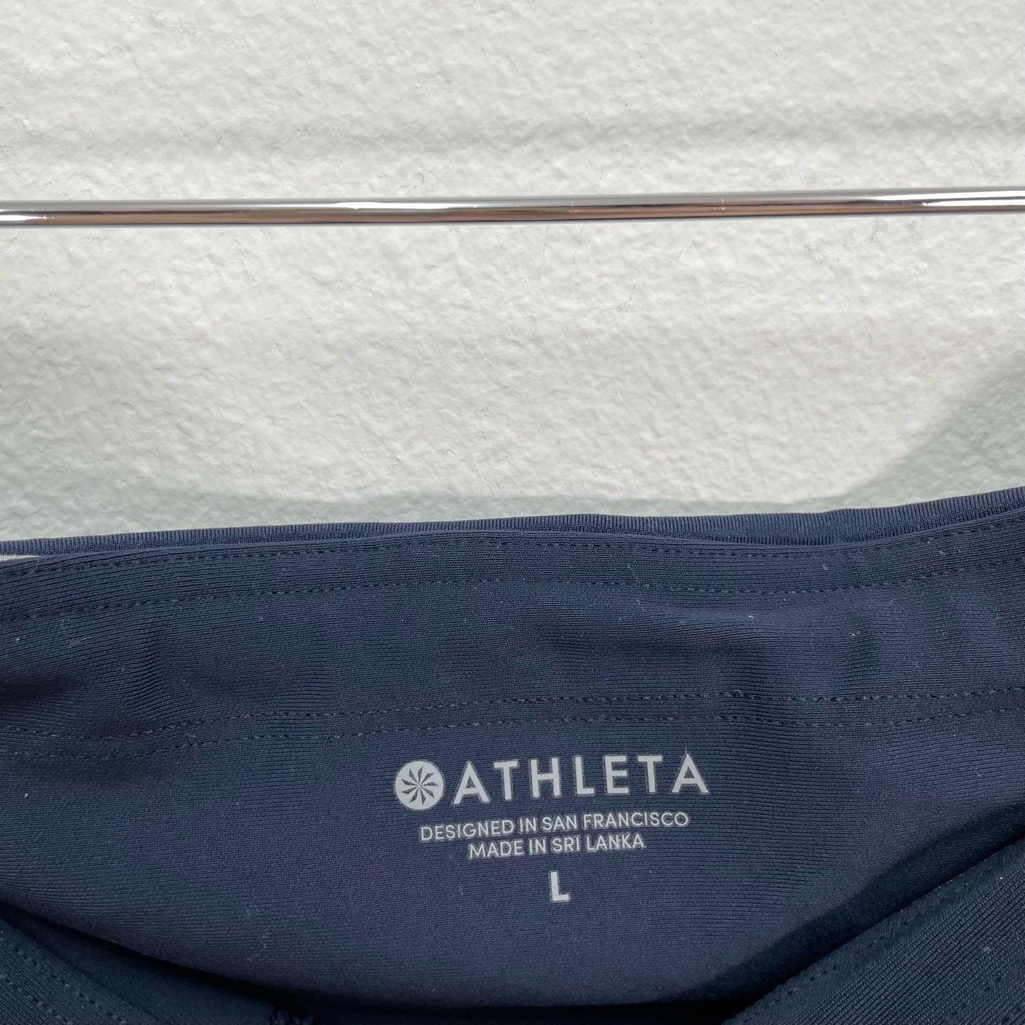 Athleta Stripe Tiered Athletic Skort Blue White Womens Large