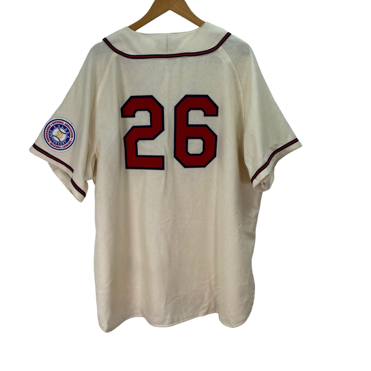 Stall & Dean Rainers Vintage 1950s 26 Wool Jersey Cream White Mens XXL