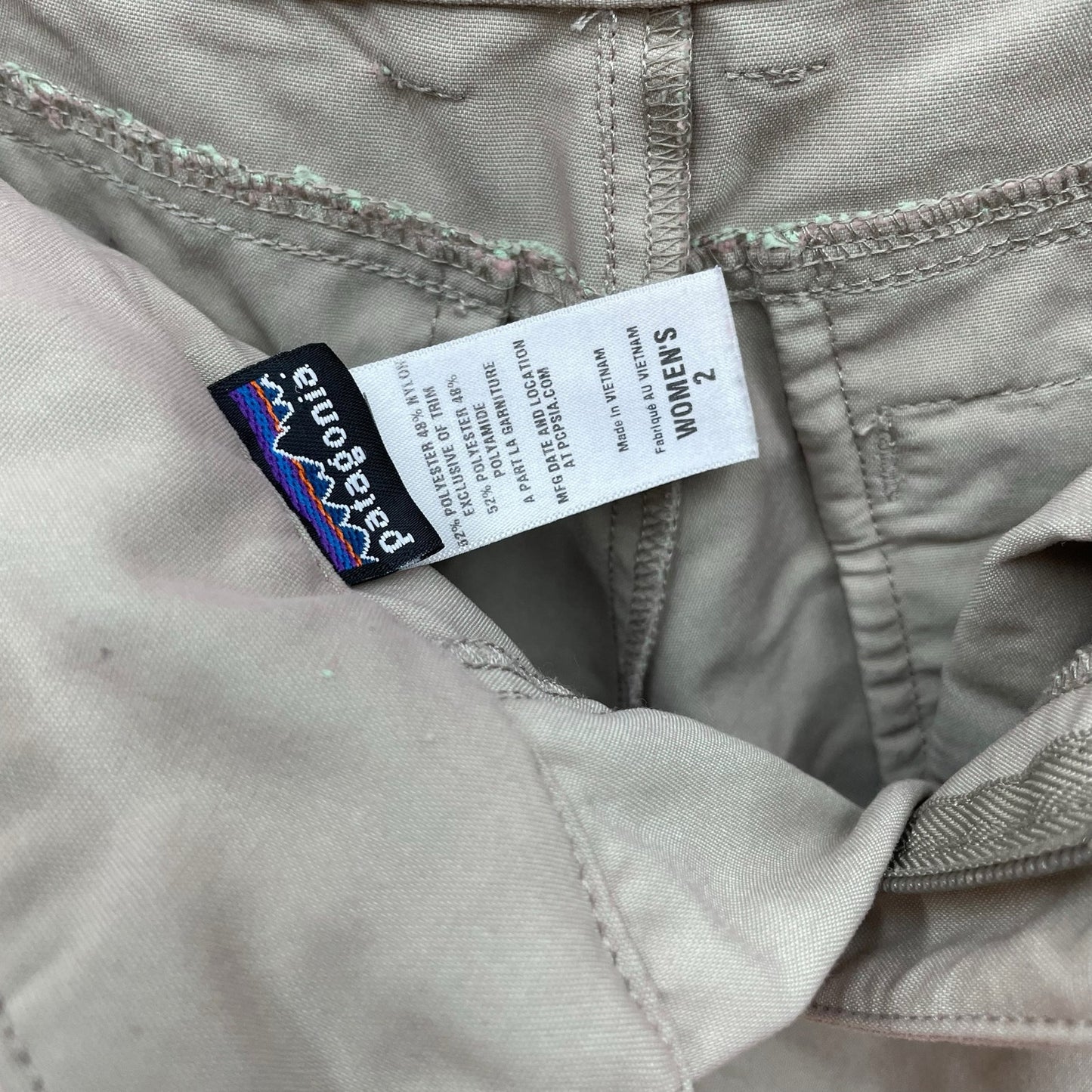 Patagonia Activewear Outdoor Pants Slacks Tan Womens Size 2