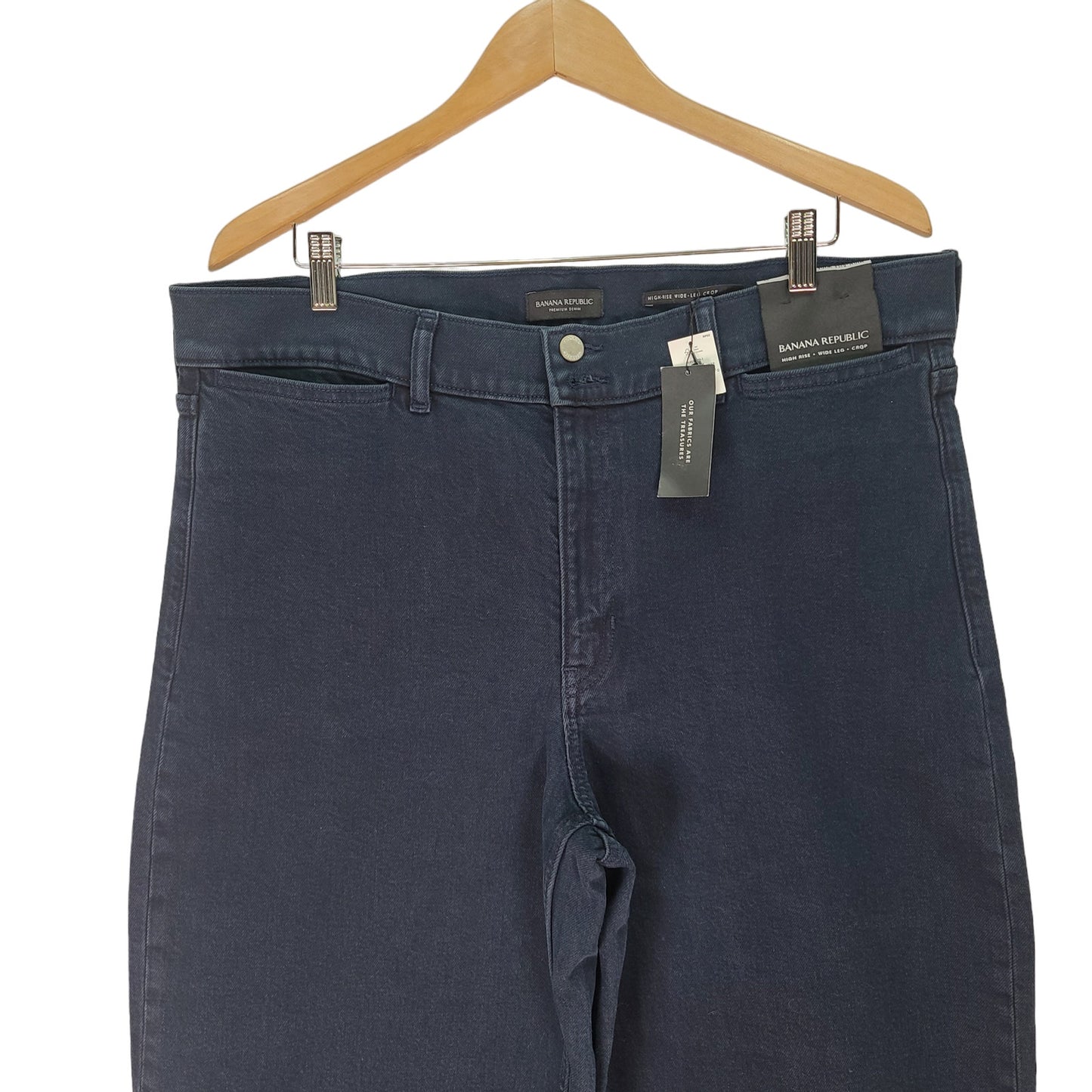 Banana Republic High Rise Wide Leg Crop Jean Denim Size 33