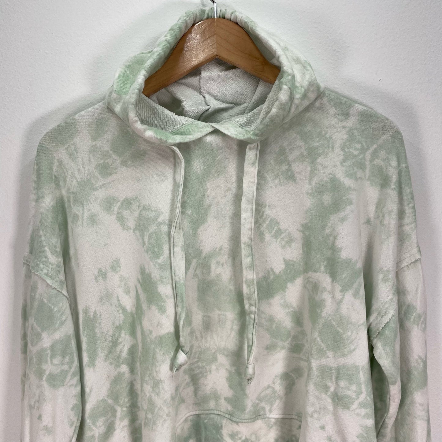 Rails Tye Die Pullover Crop Hoodies Sweatshirt Green White Womens XS