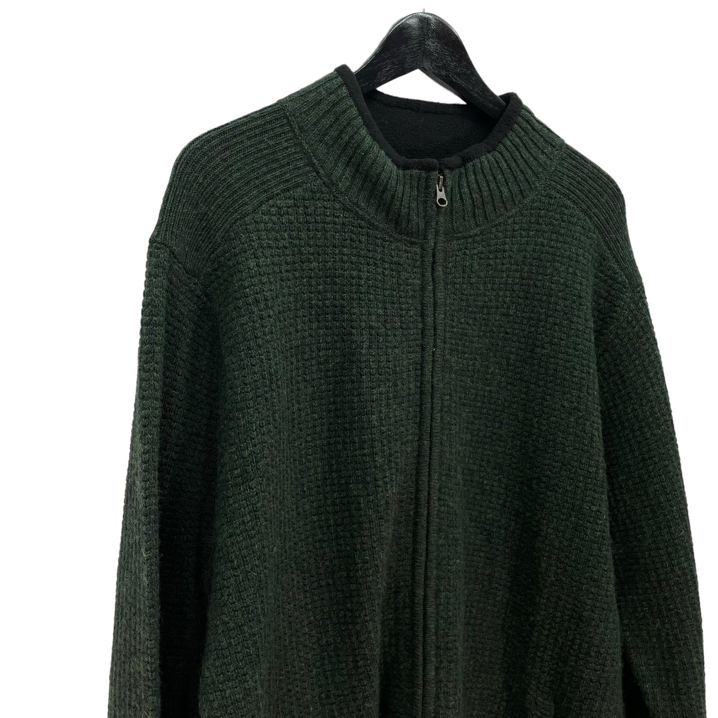 Pendleton Washable Wool Cardigan Zip Sweater Green Mens XL