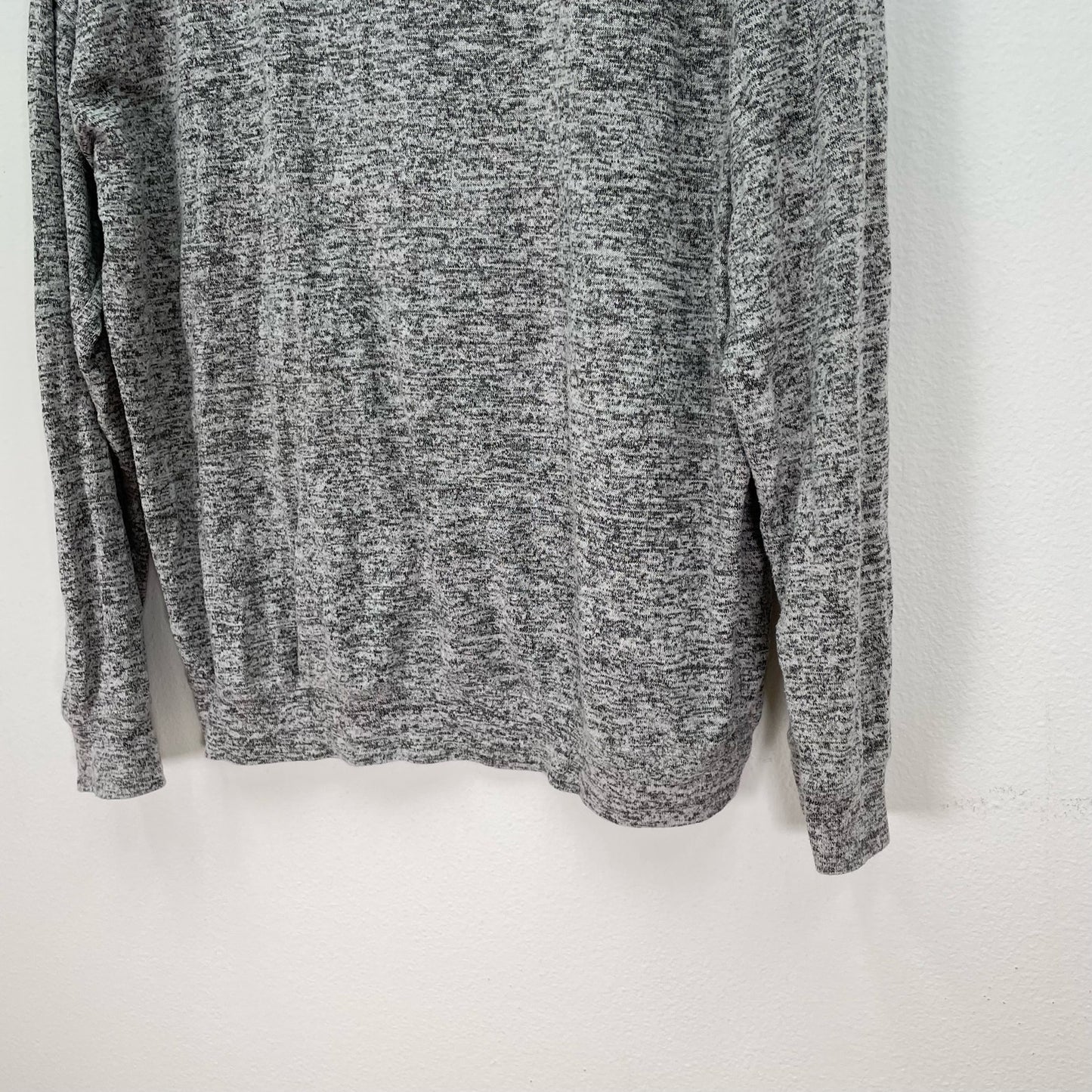 Athleta Pullover Gray Long Sleeve Sweater Shirt Slub Womens XS