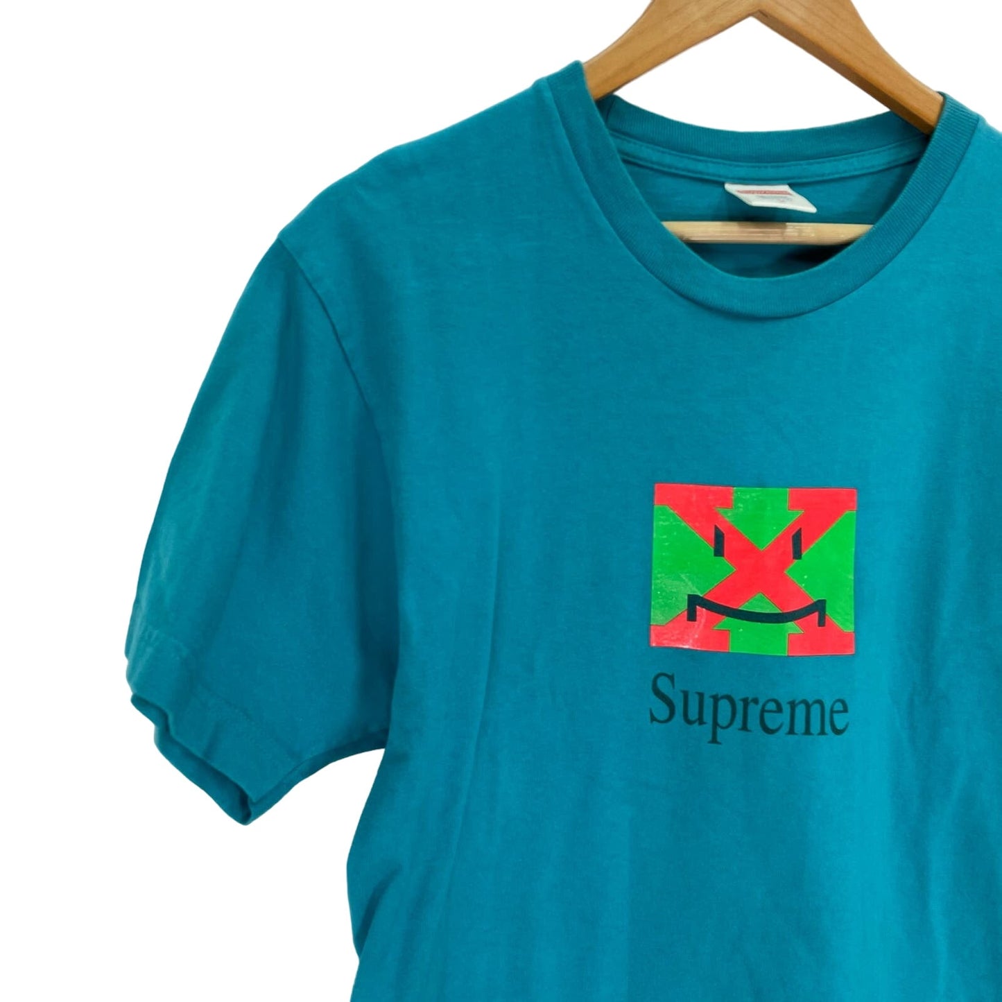 Supreme Apple Mac X T-Shirt Blue Green Green Mens Medium