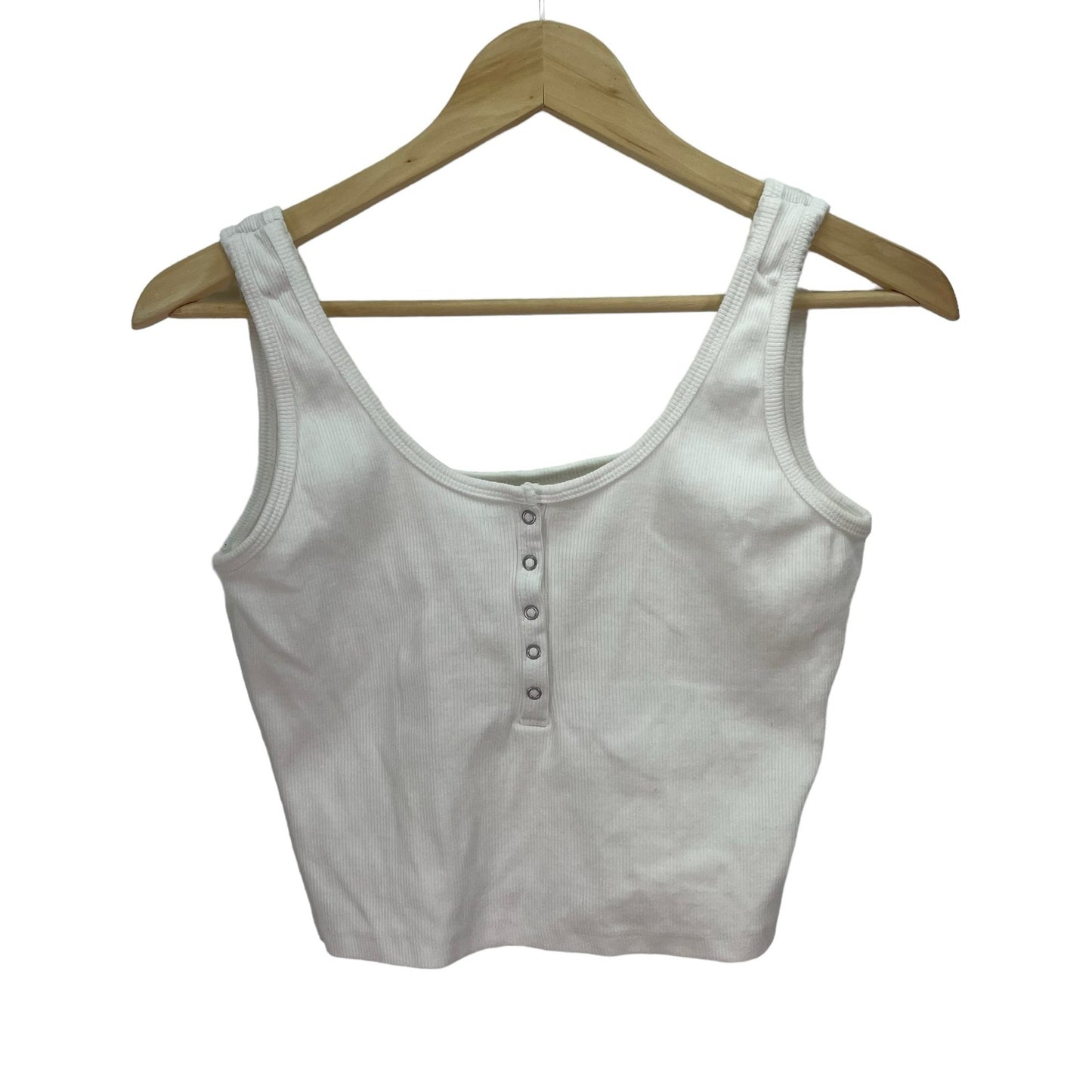 Abercrombie & Fitch Soft Rib Crop Tank Bundle White Black Womens Medium