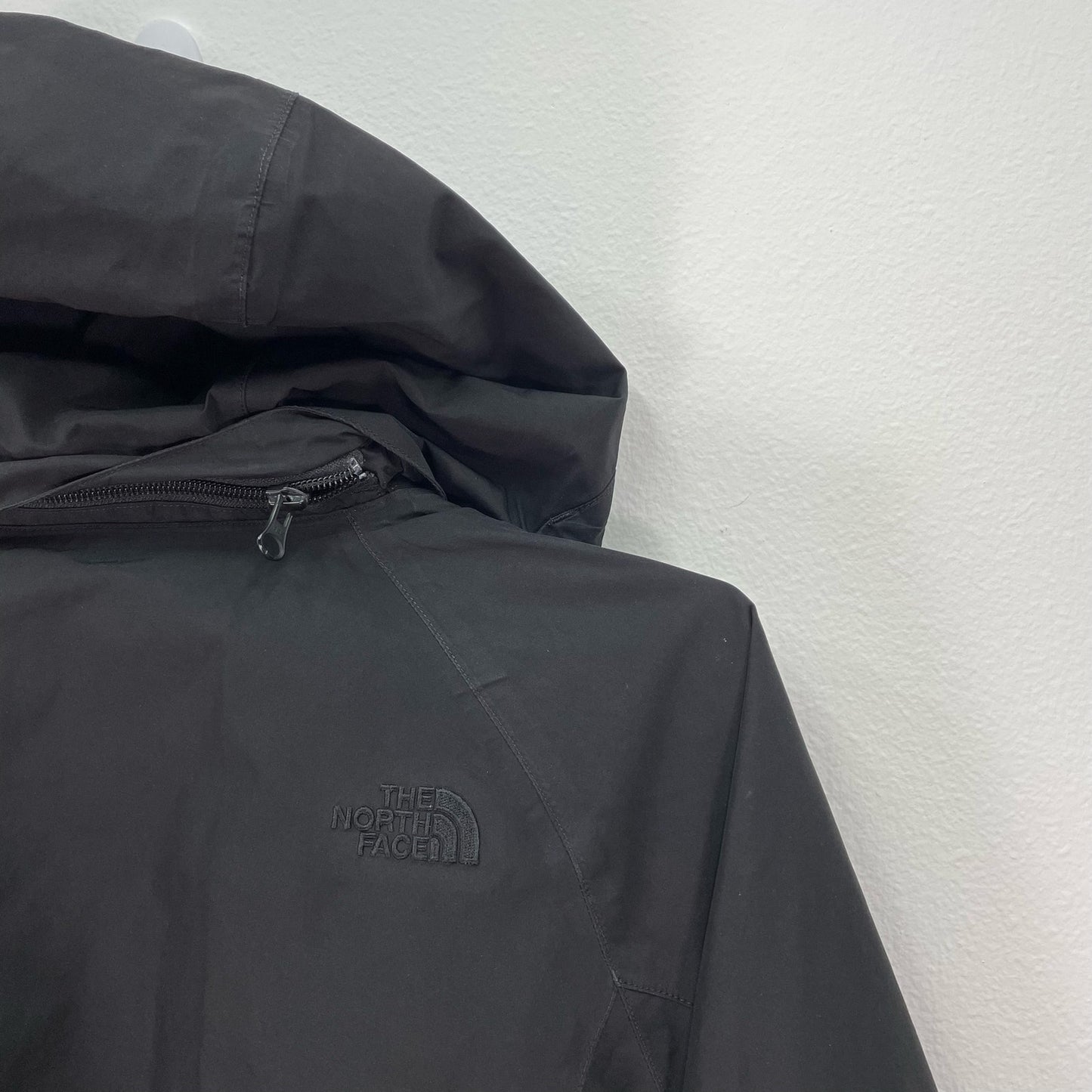 The North Face Belted Hooded Jacket Raincoat Black Womens Medium