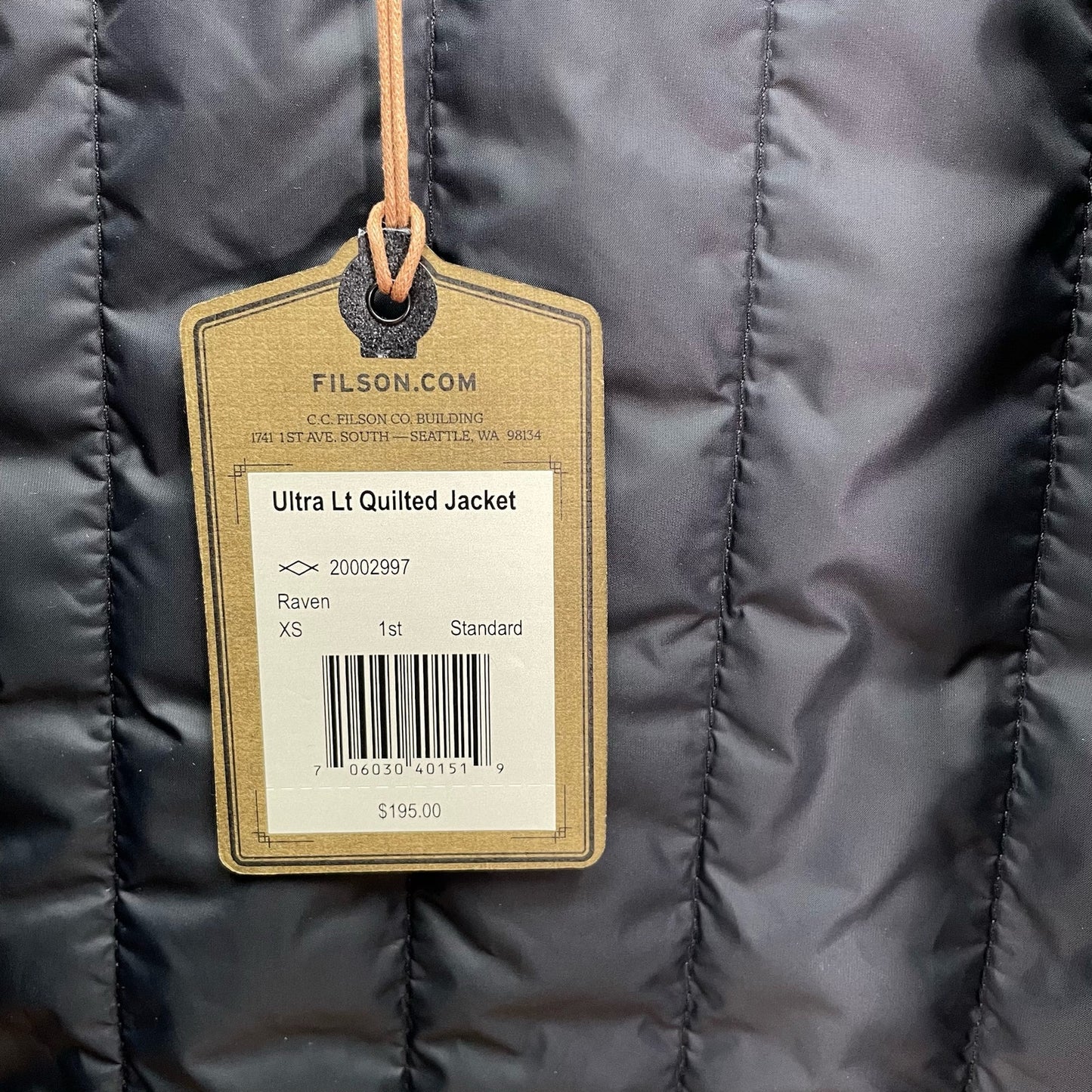 Filson Quilted Ripstop PrimaLoft Jacket NWT Mens XS