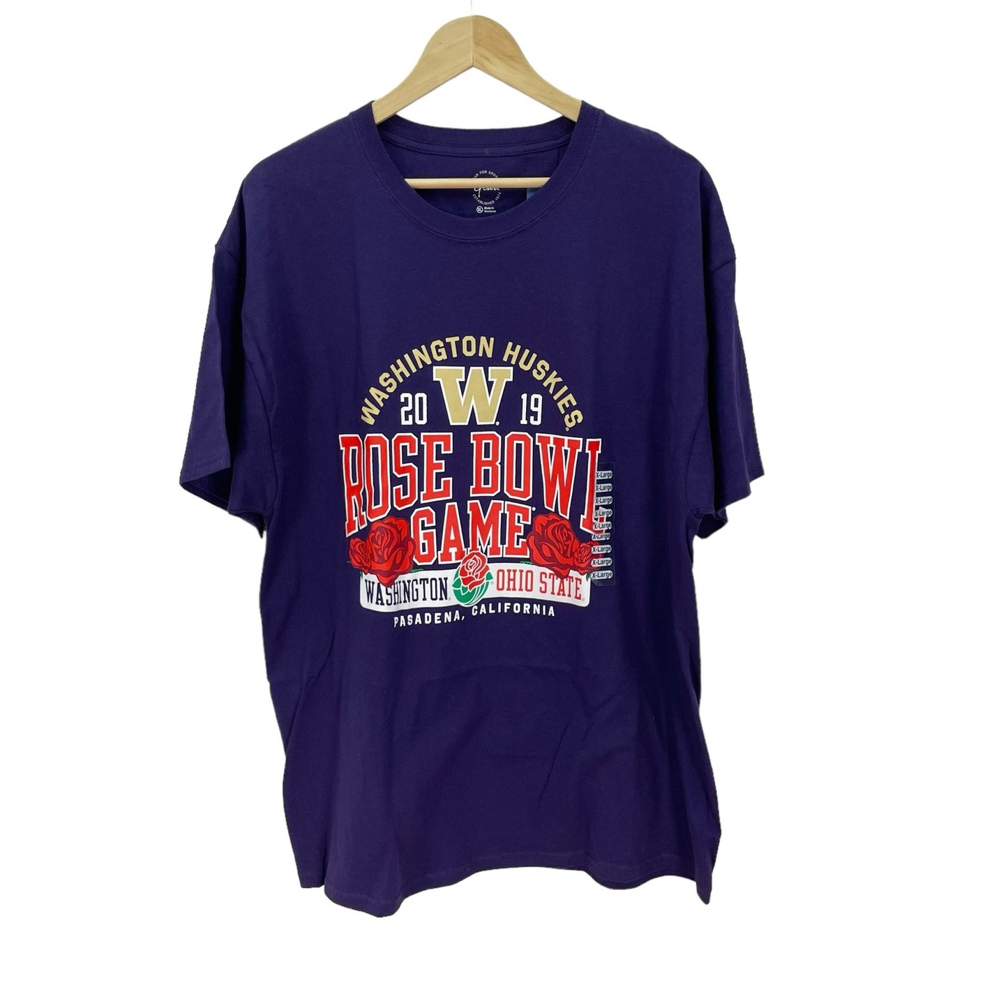 Washington UW Huskies Rose Bowl Ohio State 2019 NWT Mens XL