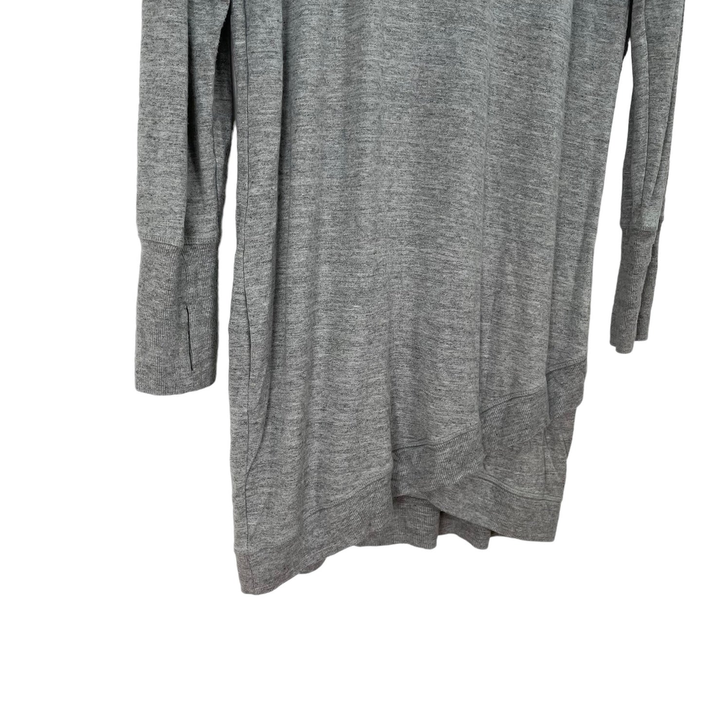 Athleta Pullover Long Shirt Dress Gray Oversized Fit Womens Medium