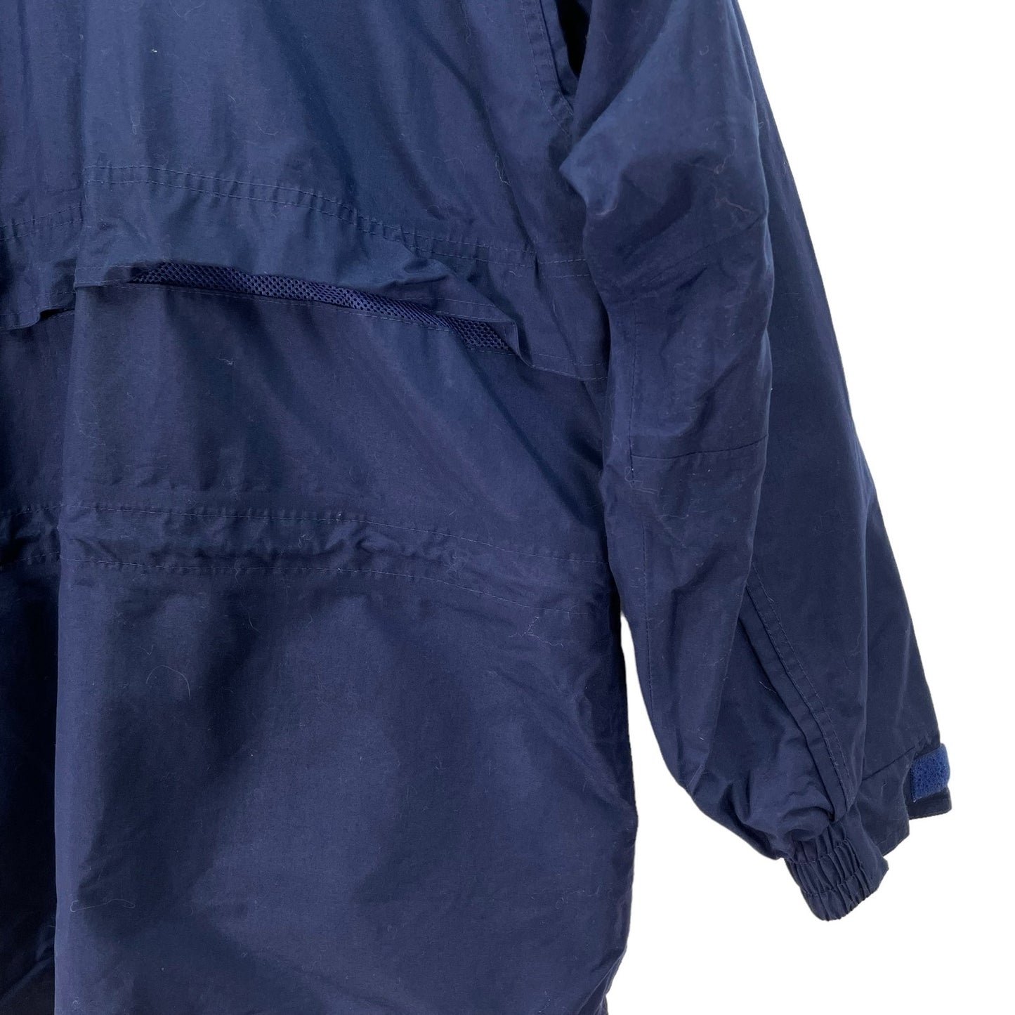 Helly Hansen Blue Hooded Raincoat Jacket Parka Mens Large