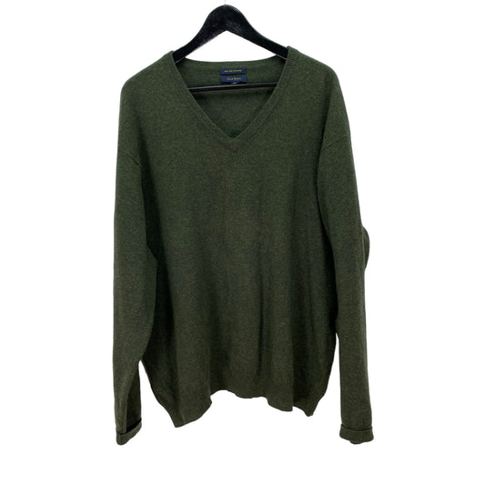 Club Room Cashmere Sweater V-Neck Green Mens Size XXL