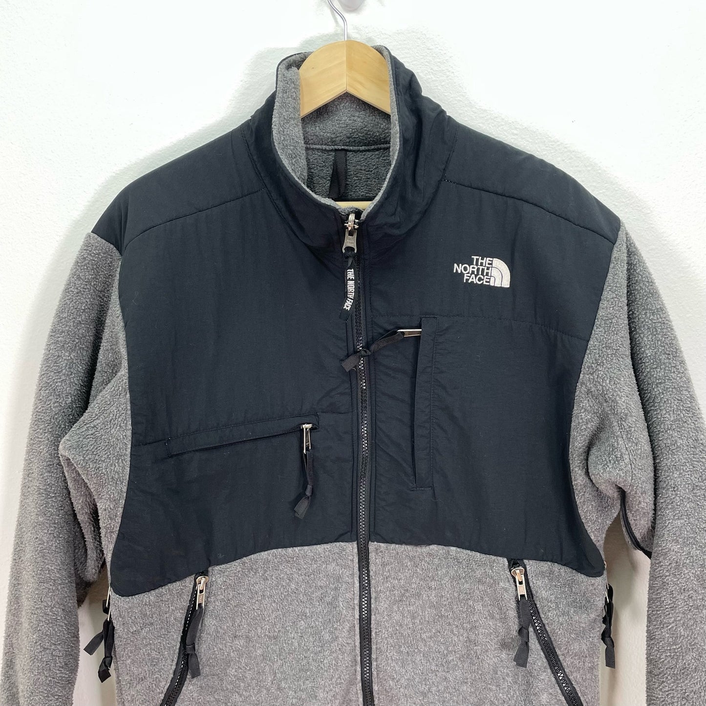 The North Face Fleece Jacket Classic Gray Black Mens Medium