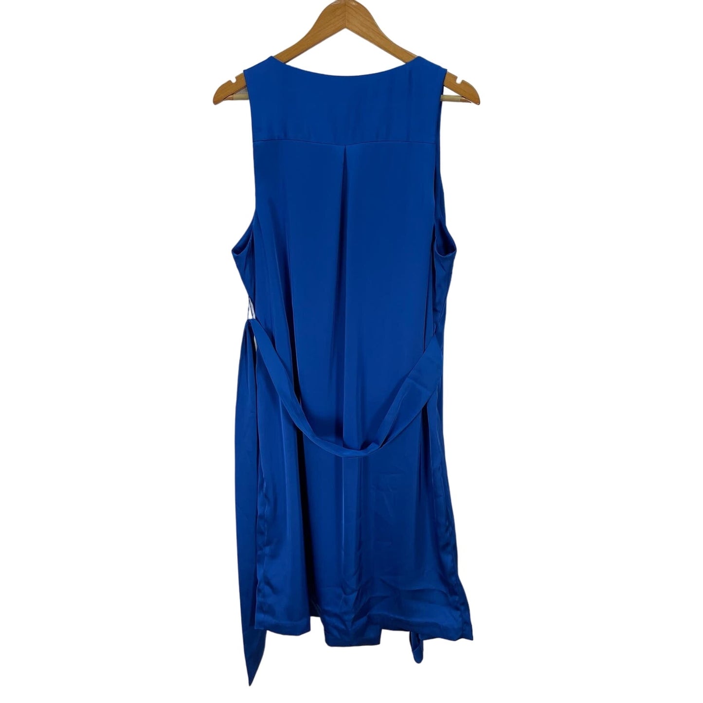 GAP Satin Mini Wrap Dress Blue Sleeveless NWT Womens XL