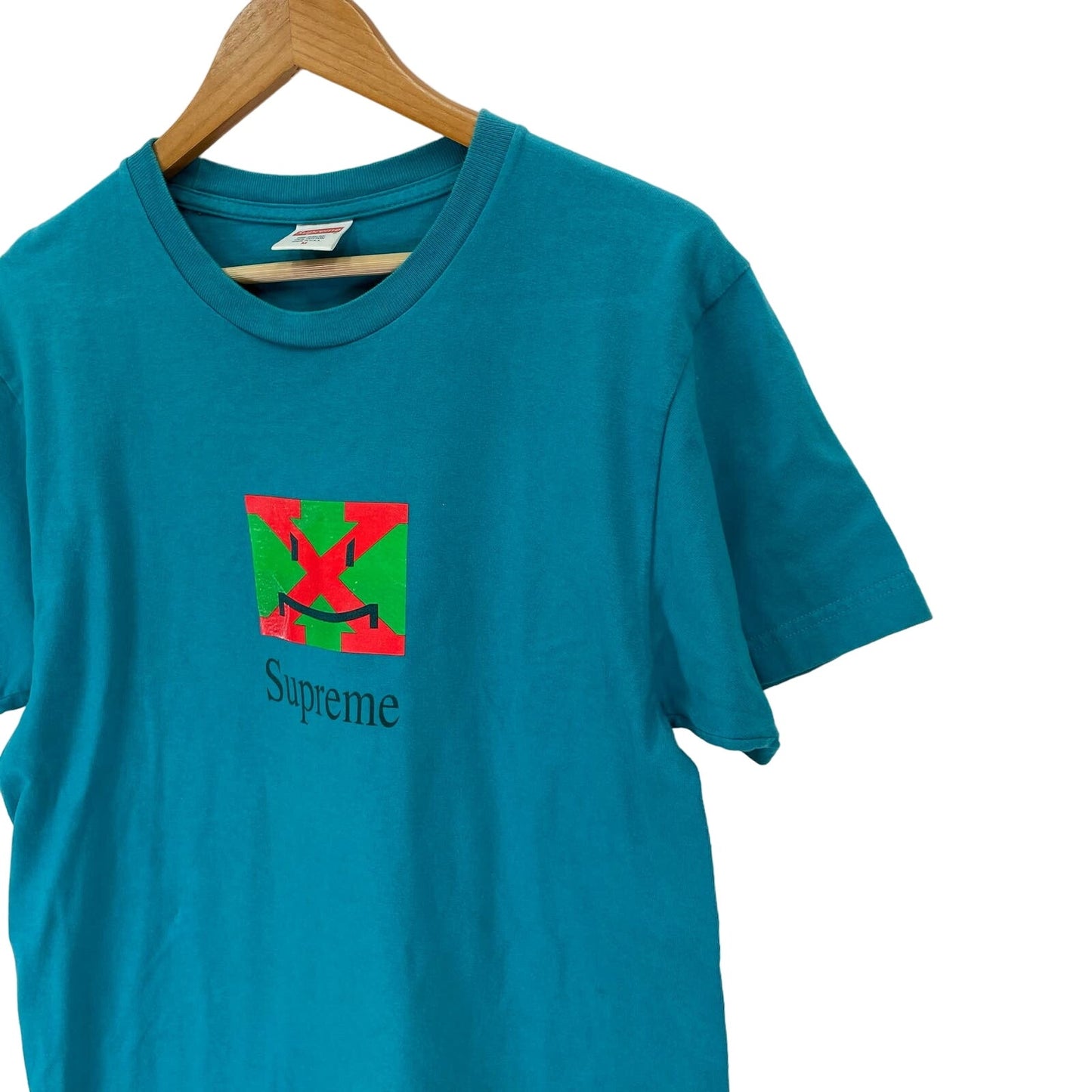 Supreme Apple Mac X T-Shirt Blue Green Green Mens Medium