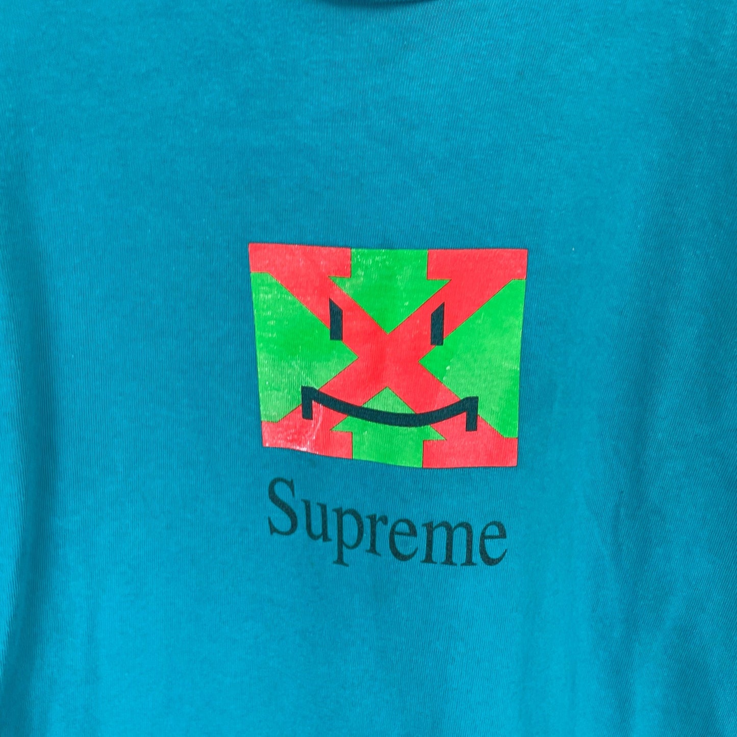 Supreme Apple Mac X T-Shirt Blue Green Green Mens Medium