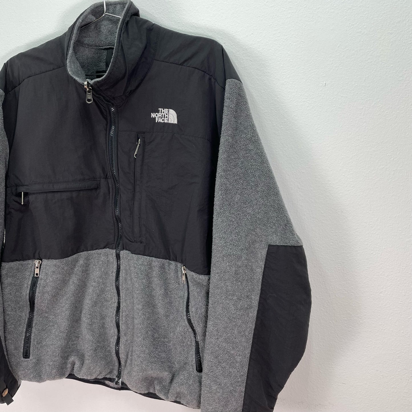 The North Face Denali Fleece Jacket Black Gray Mens Large