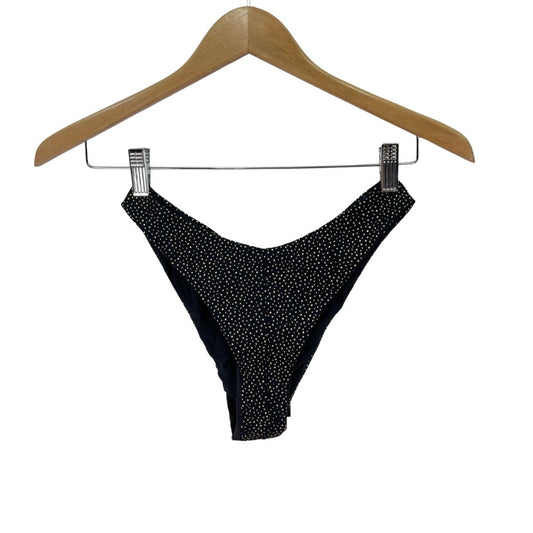 Onia Black Gold Sparkle Cheeky Bikini Bottoms NWT Womens Medium