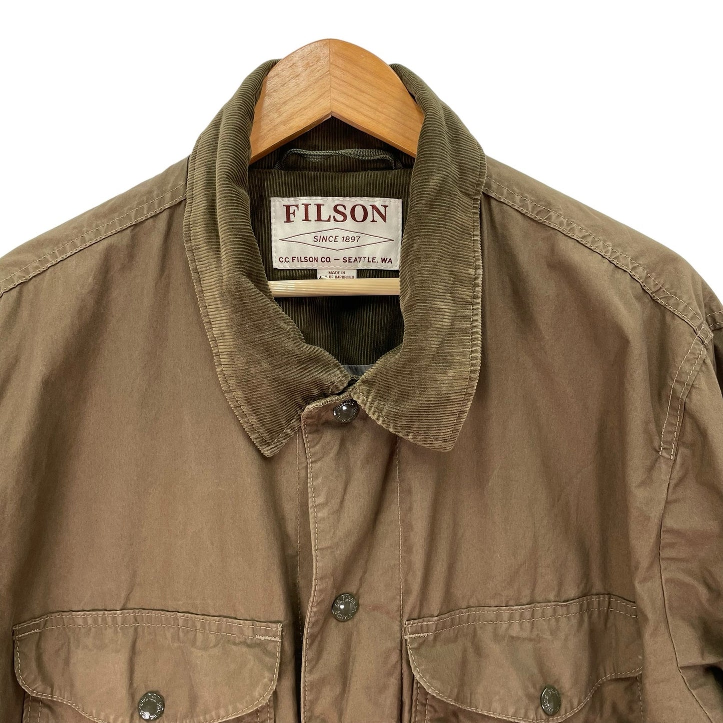 Filson Lightweight Dry Cloth Journeyman Jacket Mens XL