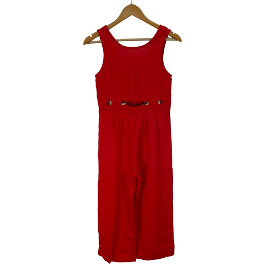 Zara Pants Romper One Piece Jumpsuit Red Womens 11-12