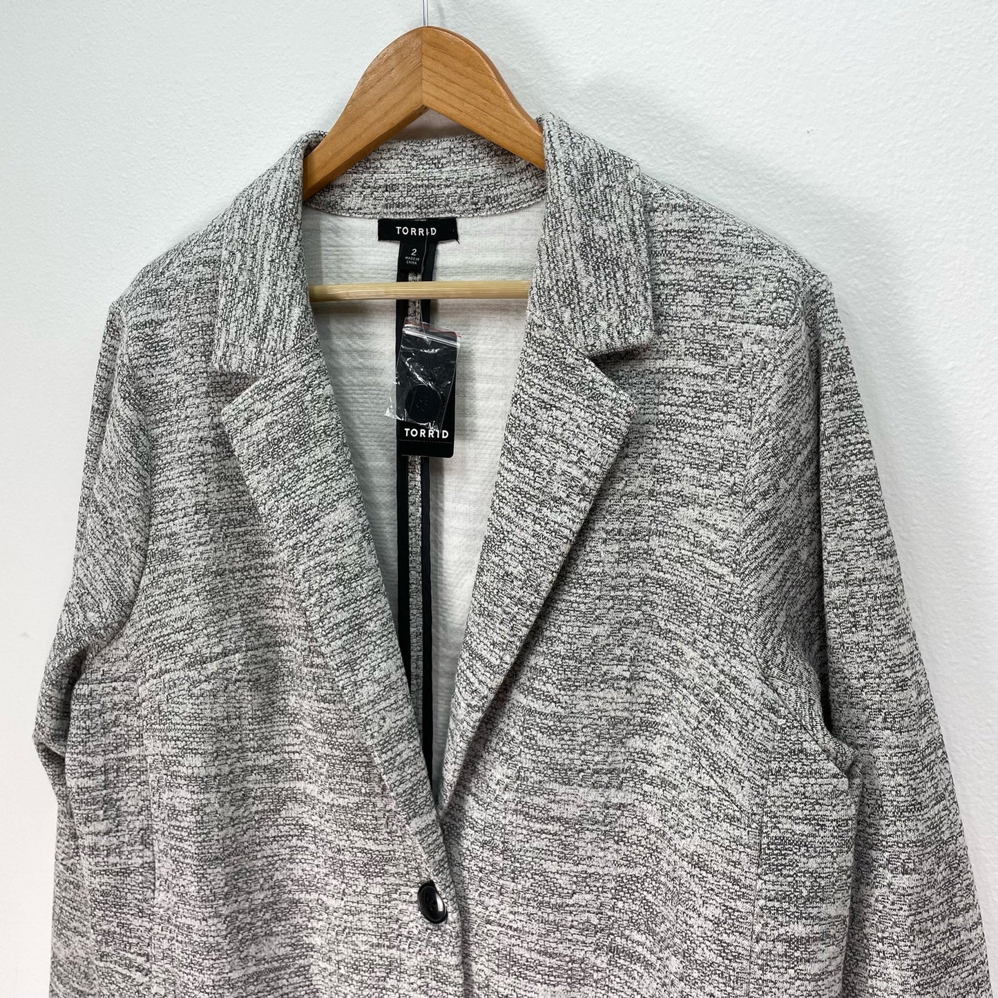 Torrid Sweater Blazer Jacket Gray Career NWT Womens 2X