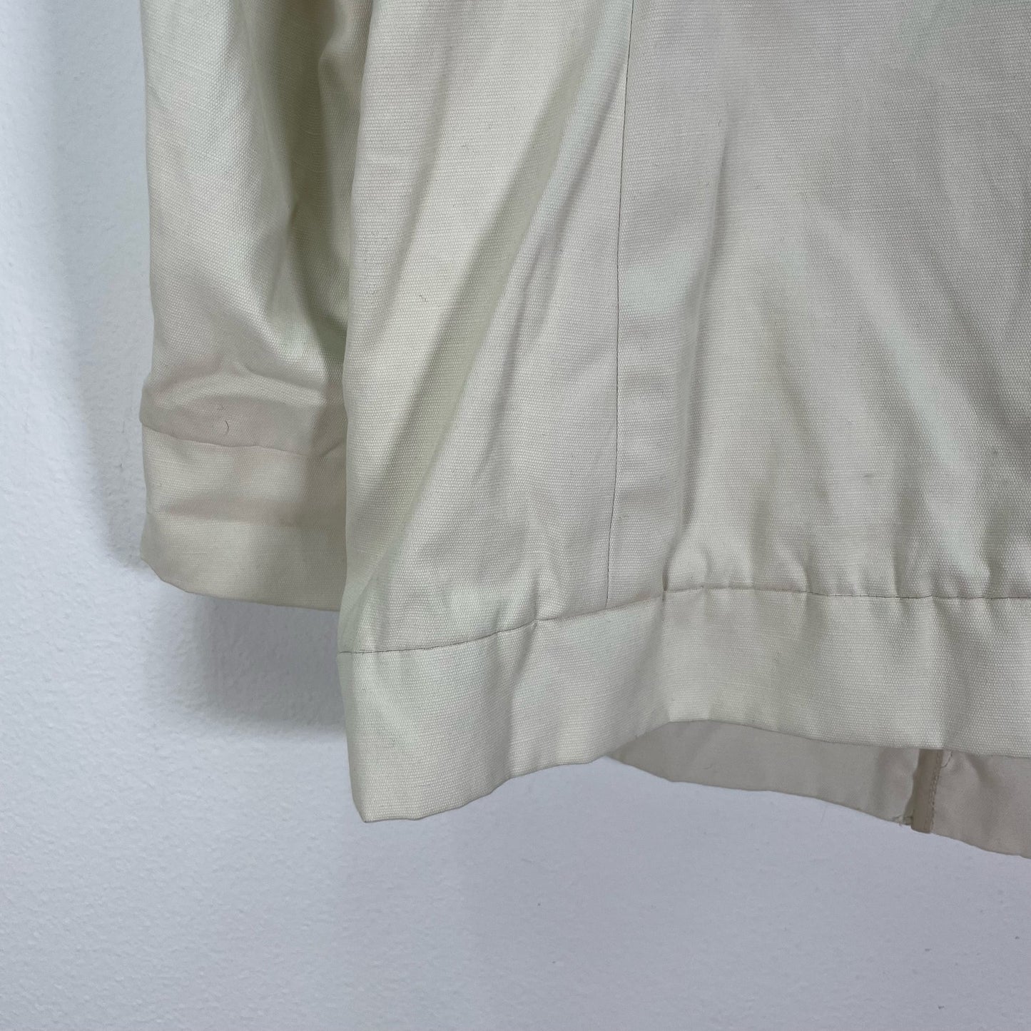 Faconnable Cream Linen Trench Coat Jacket Womens XL