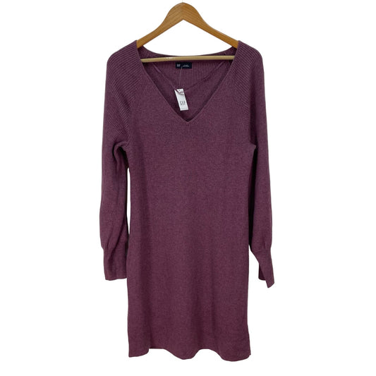 Gap Purple Knit Ribbed Sweater Dress NWT Womens XL