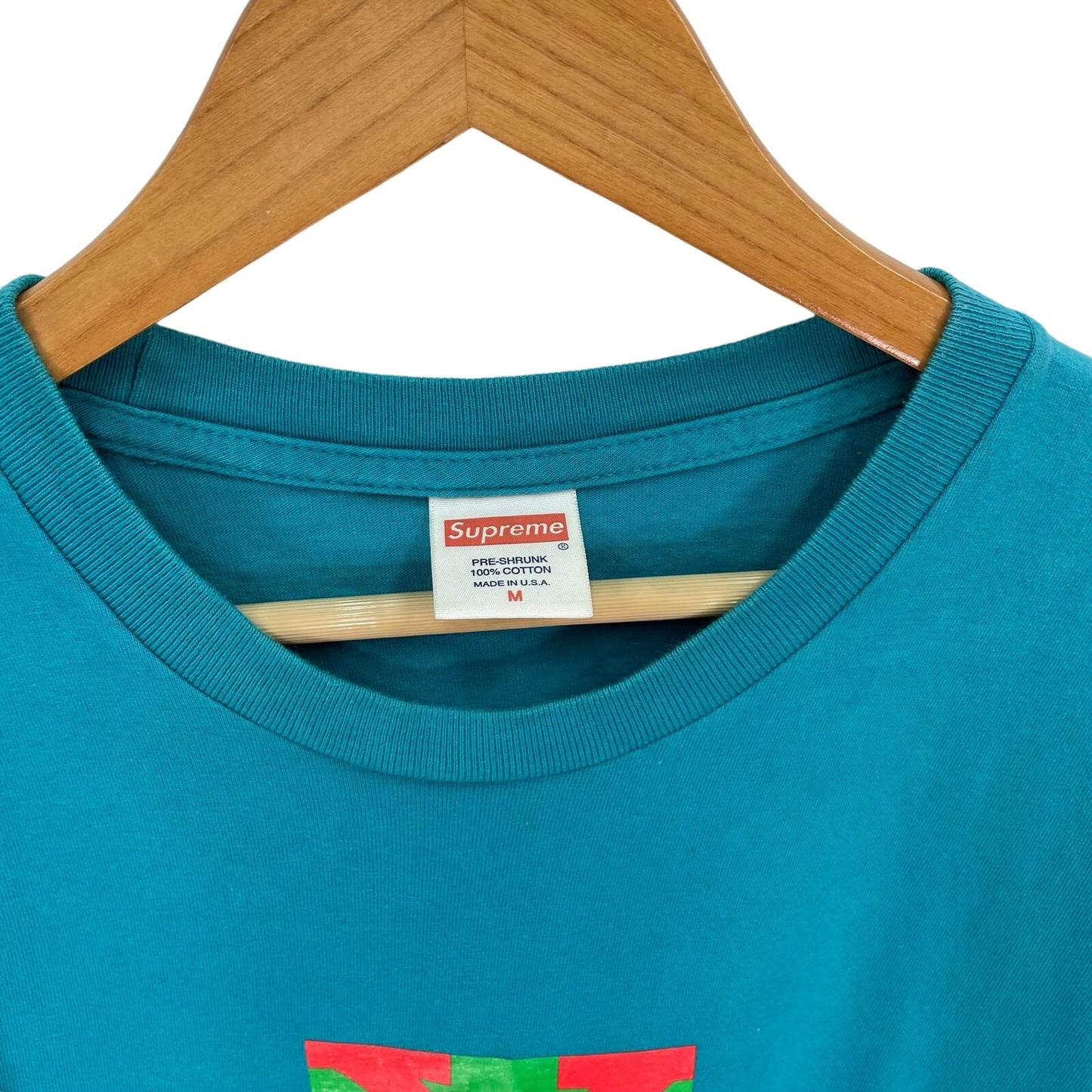 Supreme Apple Mac X T-Shirt Blue Green Green Mens Medium