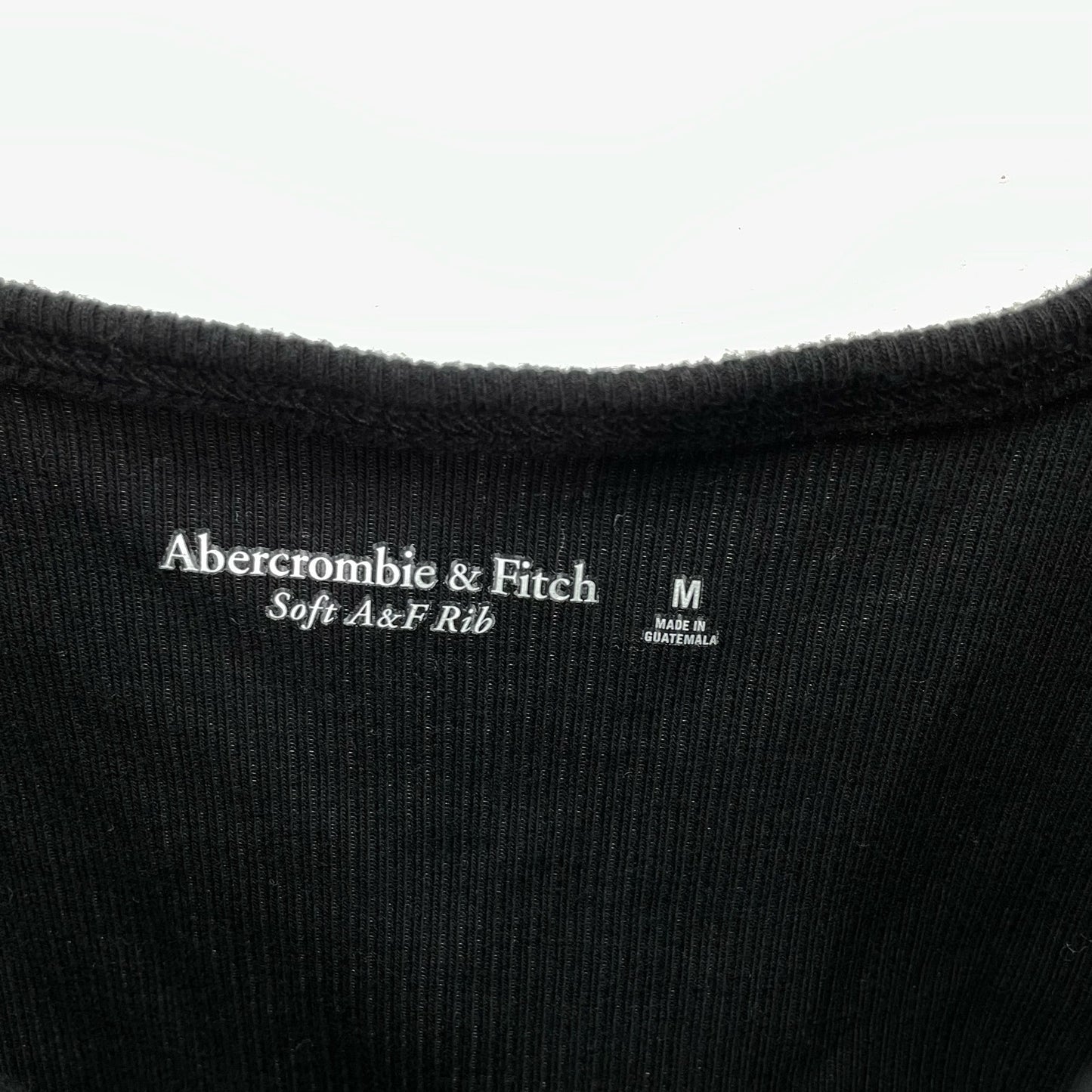 Abercrombie & Fitch Soft Rib Crop Tank Bundle White Black Womens Medium