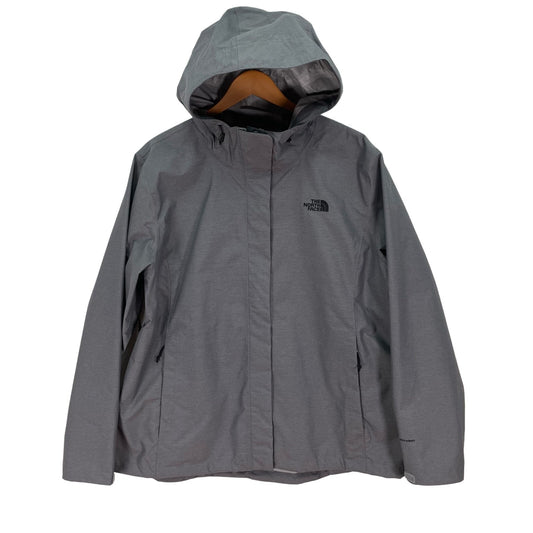 The North Face Gray Raincoat Parka Shell Hood Mens Large