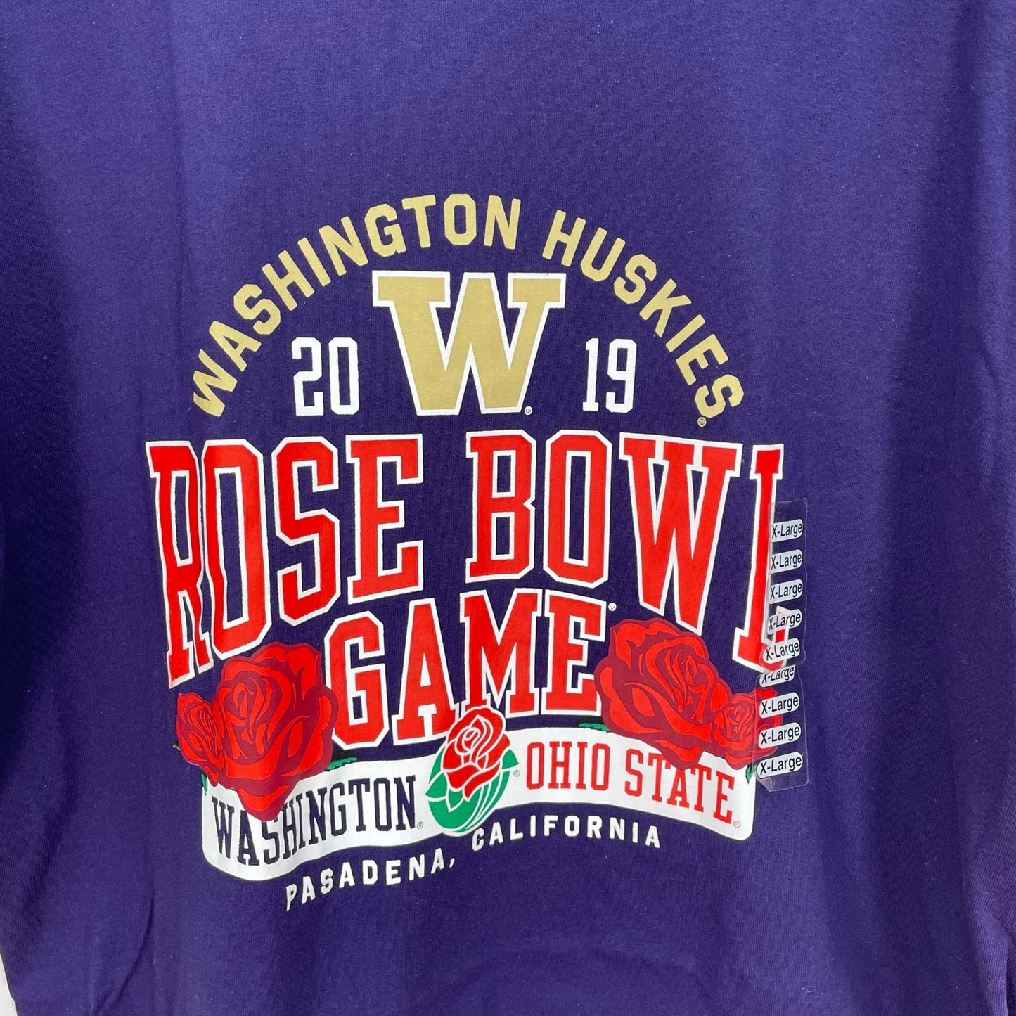 Washington UW Huskies Rose Bowl Ohio State 2019 NWT Mens XL