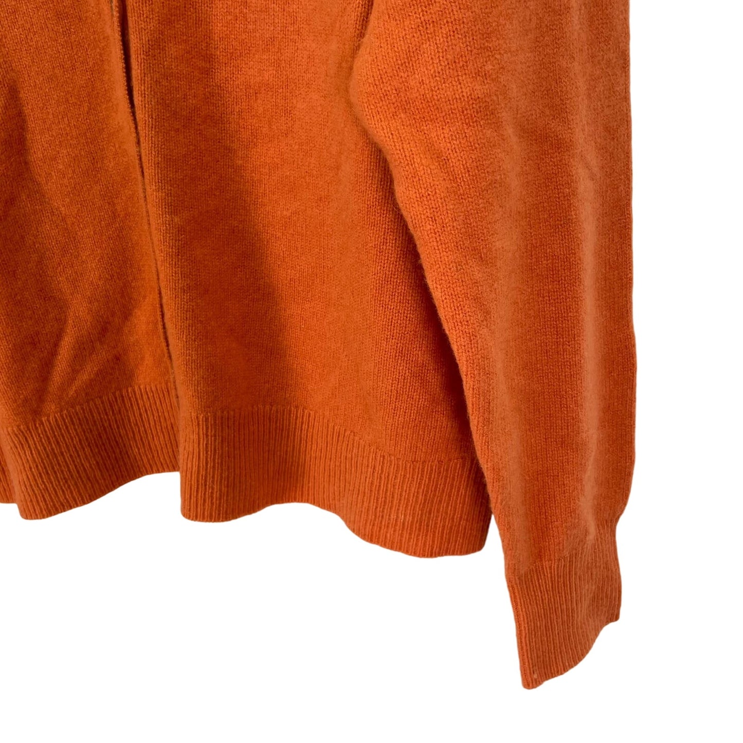 Babaton Orange Cardigan V-Neck Sweater Soft Womens Large