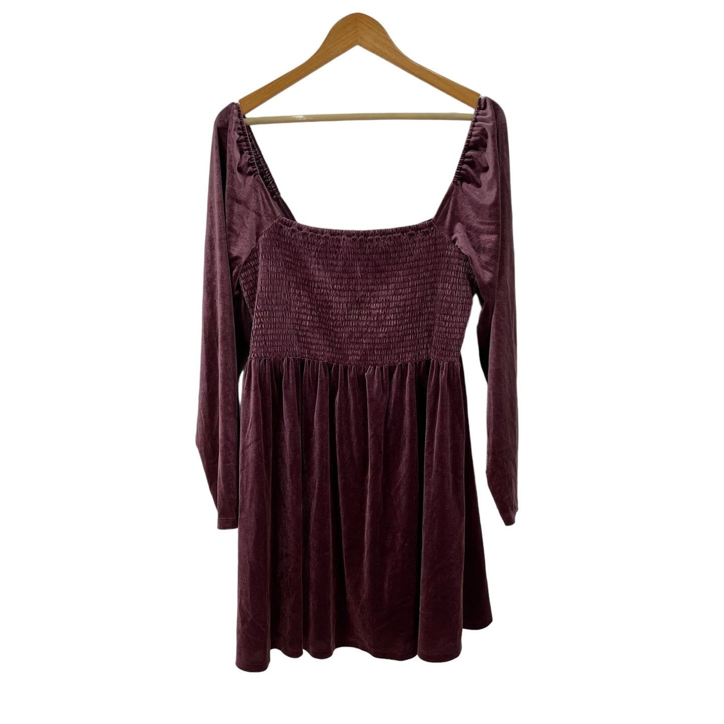 Gap Purple Velvet Dress Peasant NWT Womens XL