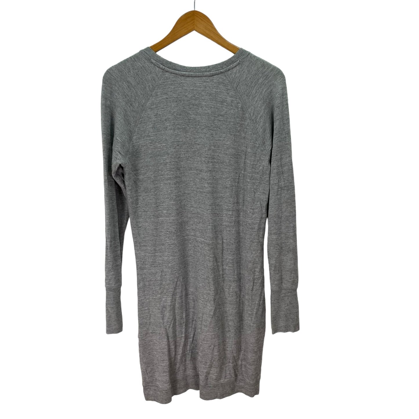 Athleta Pullover Long Shirt Dress Gray Oversized Fit Womens Medium