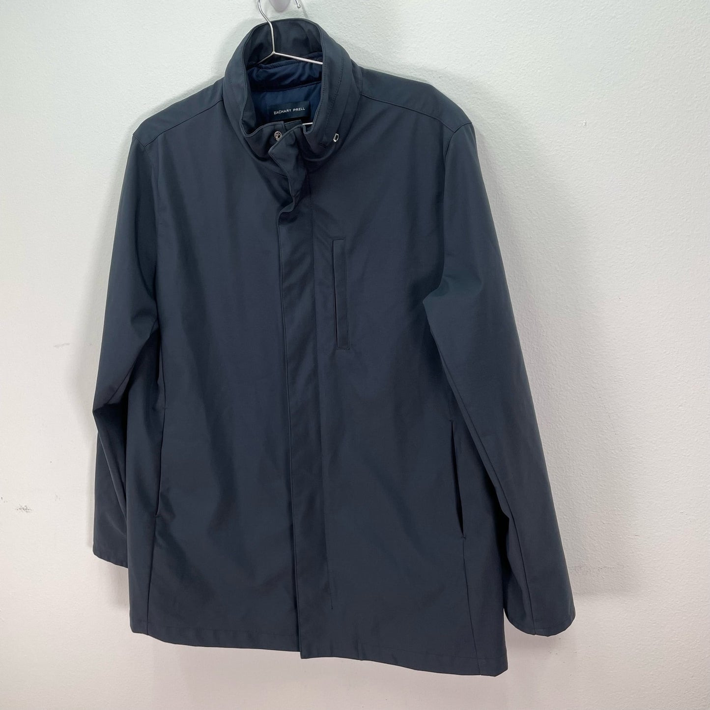 Zachary Prell Oxford Jacket Coat Snap Navy Mens Large