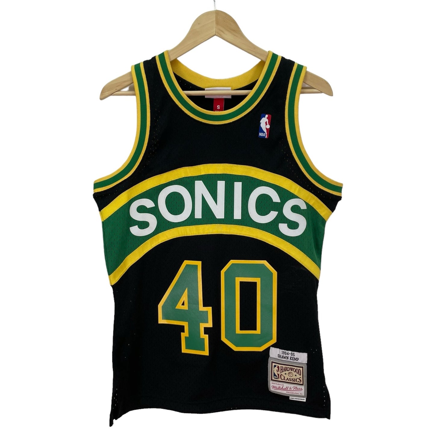 Seattle Super Sonics Kemp Jersey NBA Basketball Mitchell & Ness Size Small