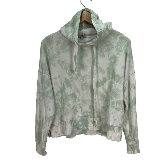 Rails Tye Die Pullover Crop Hoodies Sweatshirt Green White Womens XS