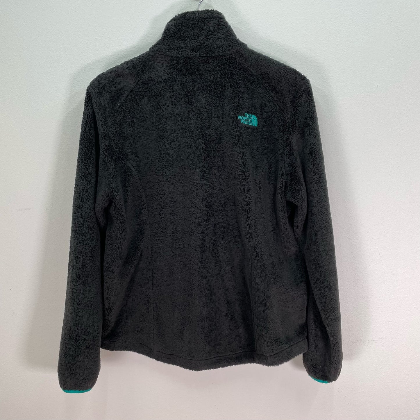 The North Face Fleece Full Zip Jacket Black Teal Womens Large