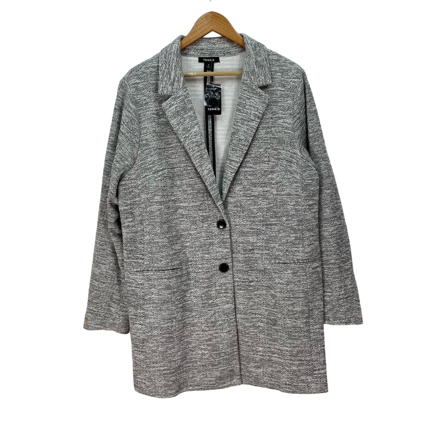 Torrid Sweater Blazer Jacket Gray Career NWT Womens 2X